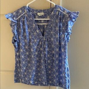 Sundance Blue Floral Blouse